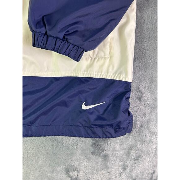Nike Vintage 90's Windbreaker Jacket Men's Size M Navy‎ Full Zip Nylon Oversized - Picture 3 of 10